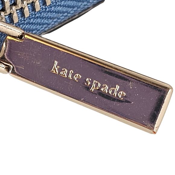 Kate Spade Arctic Friends Continental Wallet Penguin Blue Zip Around Blue Clutch - Picture 15 of 16